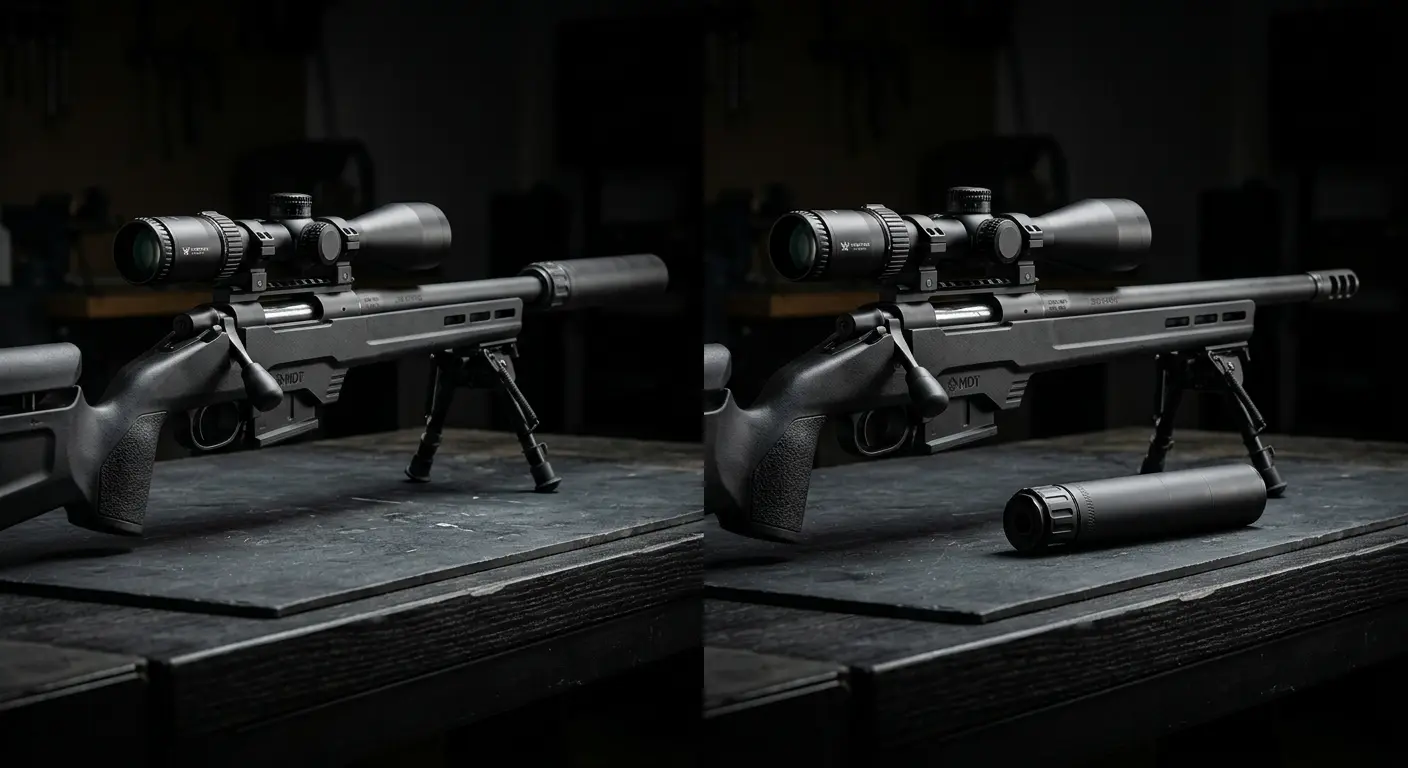 Suppressor mounted on rifle vs removed for storage